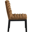 Meridian Evelyn Saddle Velvet Dining Chair IMAGE 4