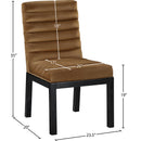 Meridian Evelyn Saddle Velvet Dining Chair IMAGE 8