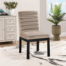 Meridian Evelyn Taupe Velvet Dining Chair IMAGE 2