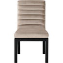 Meridian Evelyn Taupe Velvet Dining Chair IMAGE 3