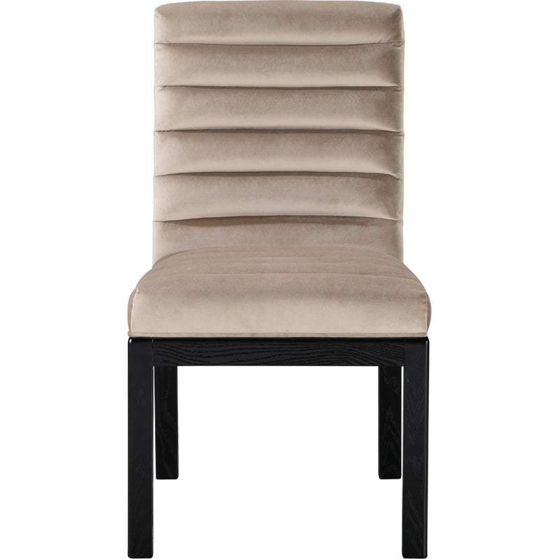 Meridian Evelyn Taupe Velvet Dining Chair IMAGE 3