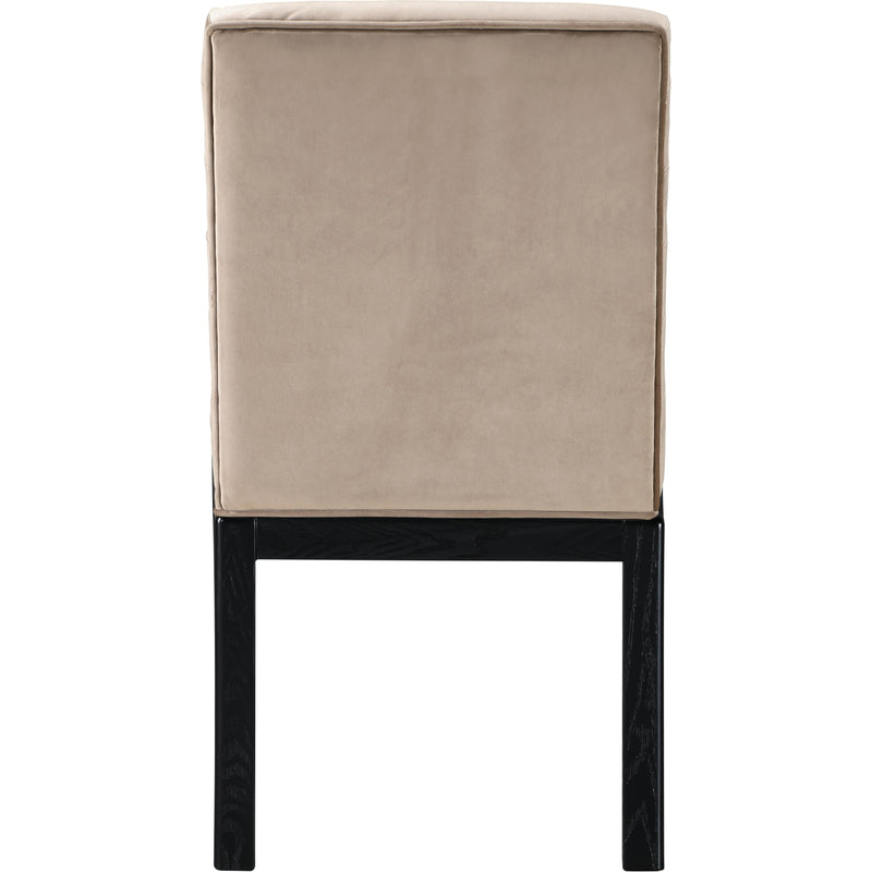 Meridian Evelyn Taupe Velvet Dining Chair IMAGE 5