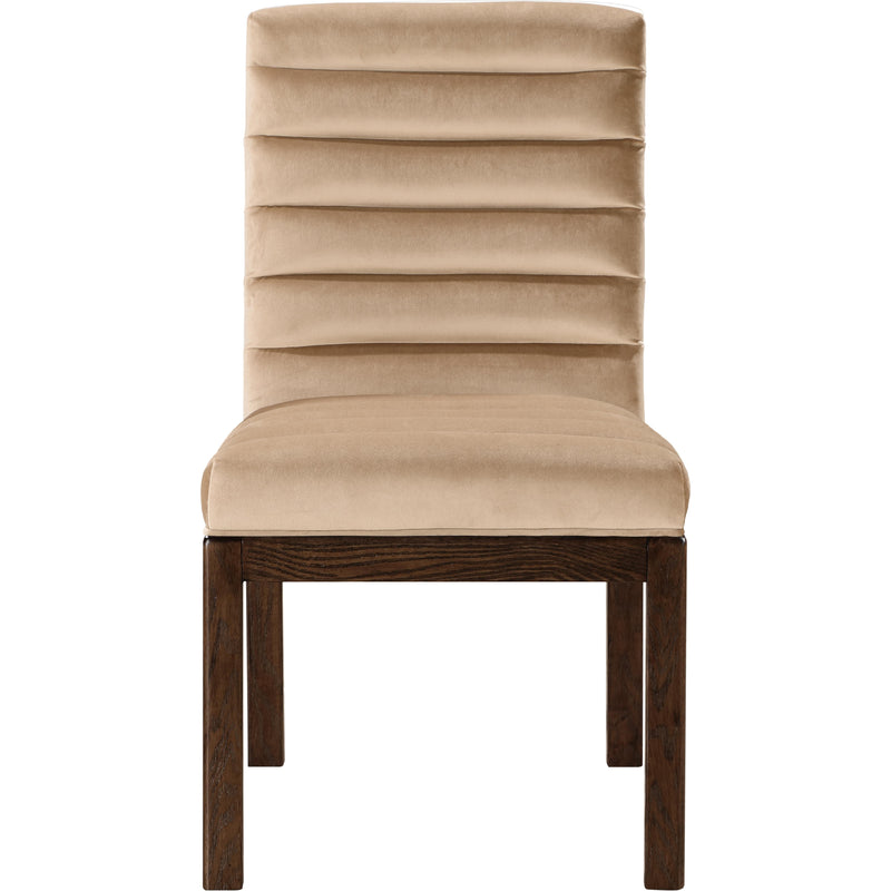 Meridian Evelyn Beige Velvet Dining Chair IMAGE 3