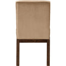 Meridian Evelyn Beige Velvet Dining Chair IMAGE 5