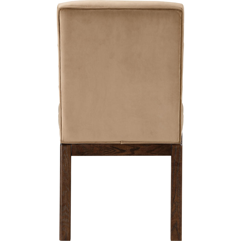 Meridian Evelyn Beige Velvet Dining Chair IMAGE 5