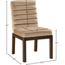 Meridian Evelyn Beige Velvet Dining Chair IMAGE 8