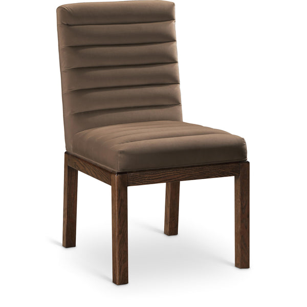 Meridian Evelyn Brown Velvet Dining Chair IMAGE 1