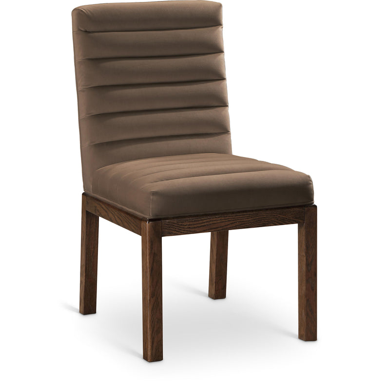 Meridian Evelyn Brown Velvet Dining Chair IMAGE 1