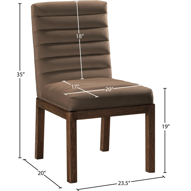 Meridian Evelyn Brown Velvet Dining Chair IMAGE 8