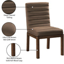 Meridian Evelyn Brown Velvet Dining Chair IMAGE 9