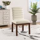 Meridian Evelyn Cream Velvet Dining Chair IMAGE 2