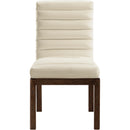 Meridian Evelyn Cream Velvet Dining Chair IMAGE 3