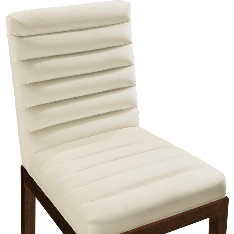 Meridian Evelyn Cream Velvet Dining Chair IMAGE 7