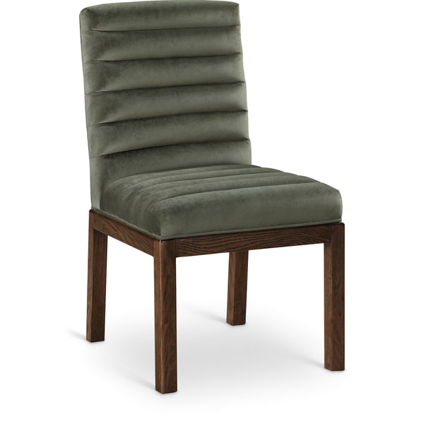 Meridian Evelyn Green Velvet Dining Chair IMAGE 1