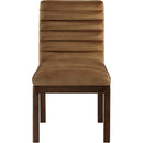 Meridian Evelyn Saddle Velvet Dining Chair IMAGE 3