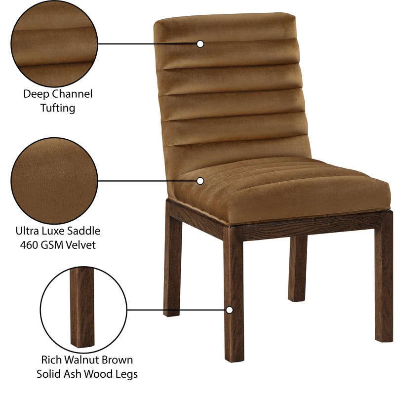 Meridian Evelyn Saddle Velvet Dining Chair IMAGE 9