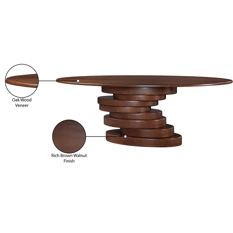 Meridian Moriah Brown Dining Table IMAGE 7