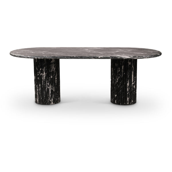 Meridian Messina Black Marble Dining Table (3 Boxes) IMAGE 1