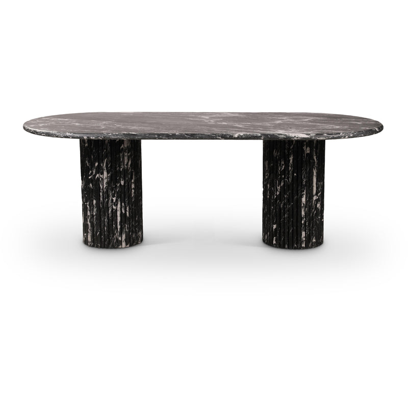 Meridian Messina Black Marble Dining Table (3 Boxes) IMAGE 1
