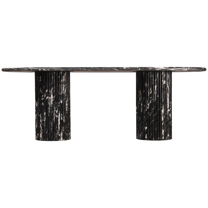 Meridian Messina Black Marble Dining Table (3 Boxes) IMAGE 3