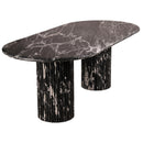 Meridian Messina Black Marble Dining Table (3 Boxes) IMAGE 5