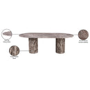 Meridian Messina Brown Marble Dining Table (3 Boxes) IMAGE 10