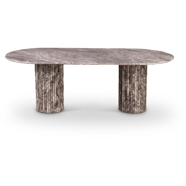 Meridian Messina Brown Marble Dining Table (3 Boxes) IMAGE 1