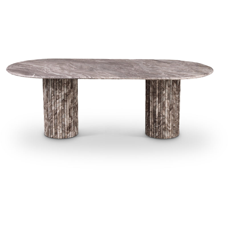 Meridian Messina Brown Marble Dining Table (3 Boxes) IMAGE 1
