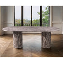 Meridian Messina Brown Marble Dining Table (3 Boxes) IMAGE 2