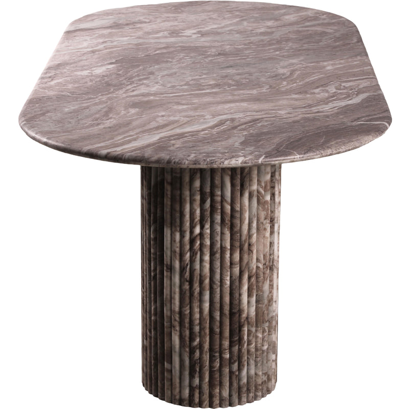 Meridian Messina Brown Marble Dining Table (3 Boxes) IMAGE 4