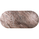 Meridian Messina Brown Marble Dining Table (3 Boxes) IMAGE 6