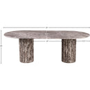 Meridian Messina Brown Marble Dining Table (3 Boxes) IMAGE 9