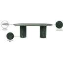 Meridian Messina Green Marble Dining Table (3 Boxes) IMAGE 10