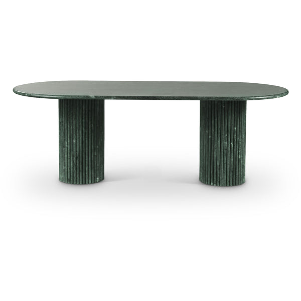Meridian Messina Green Marble Dining Table (3 Boxes) IMAGE 1