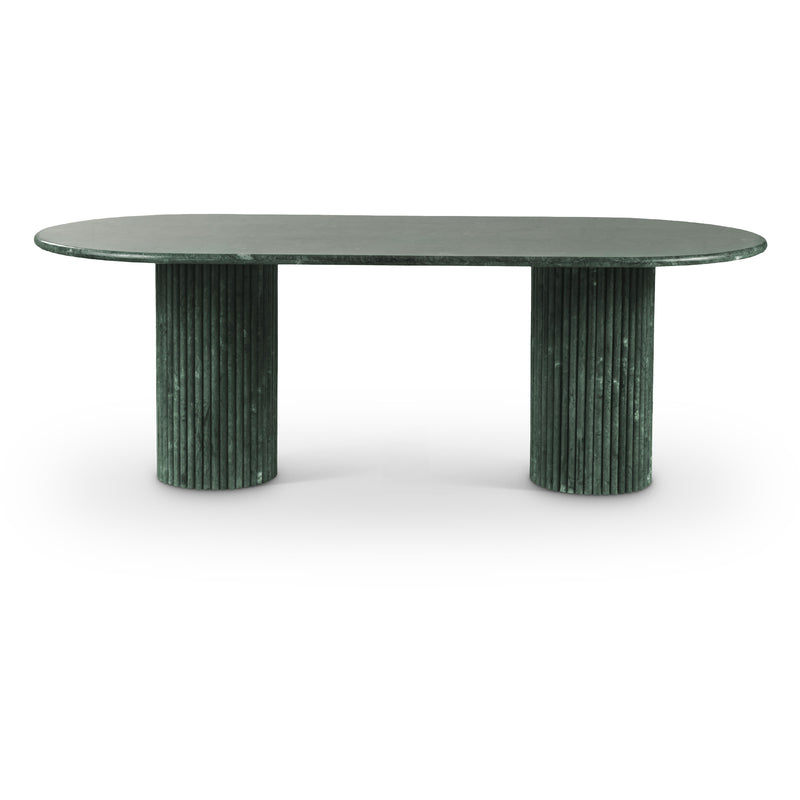Meridian Messina Green Marble Dining Table (3 Boxes) IMAGE 1