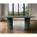 Meridian Messina Green Marble Dining Table (3 Boxes) IMAGE 2