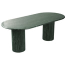 Meridian Messina Green Marble Dining Table (3 Boxes) IMAGE 5