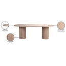 Meridian Messina Beige Travertine Dining Table (3 Boxes) IMAGE 10
