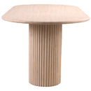 Meridian Messina Beige Travertine Dining Table (3 Boxes) IMAGE 4