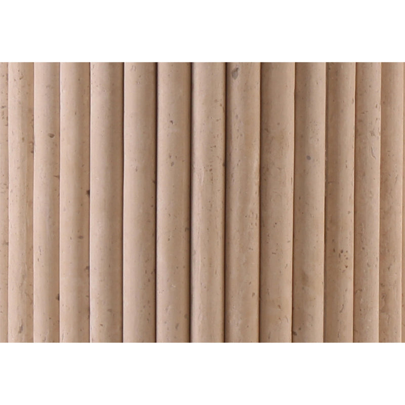 Meridian Messina Beige Travertine Dining Table (3 Boxes) IMAGE 7