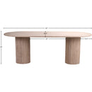 Meridian Messina Beige Travertine Dining Table (3 Boxes) IMAGE 9