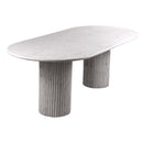 Meridian Messina White Marble Dining Table (3 Boxes) IMAGE 5