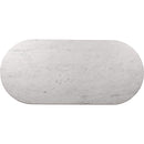 Meridian Messina White Marble Dining Table (3 Boxes) IMAGE 6