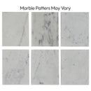 Meridian Messina White Marble Dining Table (3 Boxes) IMAGE 8