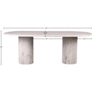 Meridian Messina White Marble Dining Table (3 Boxes) IMAGE 9
