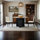 Meridian Corvina Black Oak Veneer Dining Table IMAGE 2