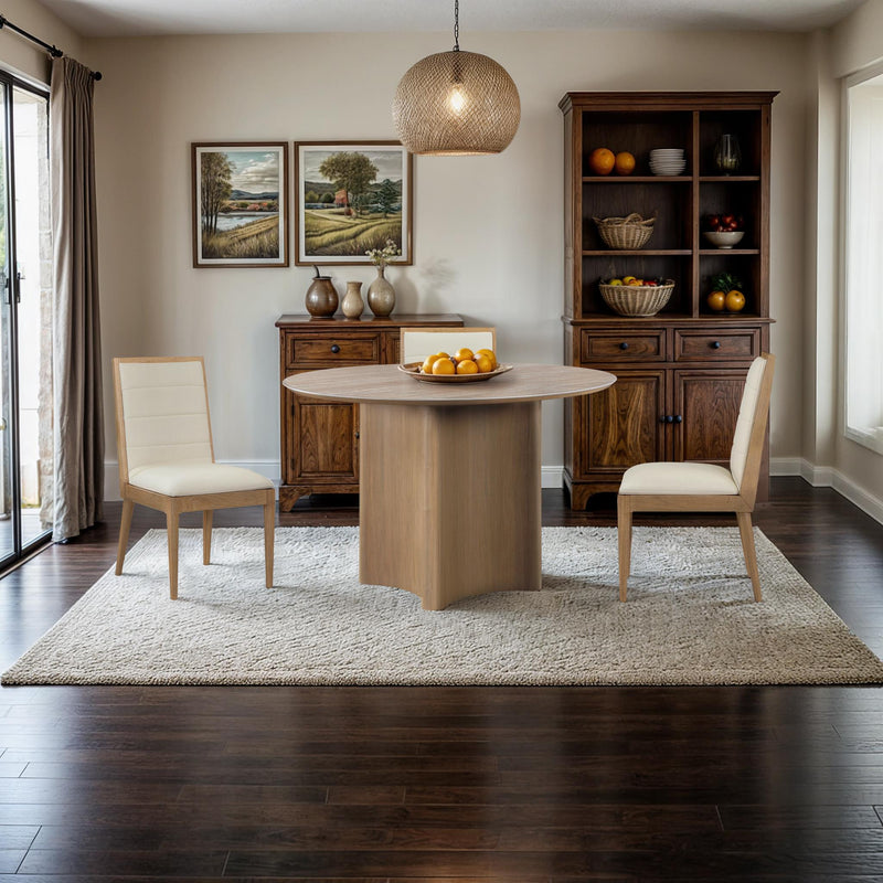 Meridian Corvina Natural Oak Veneer Dining Table IMAGE 2