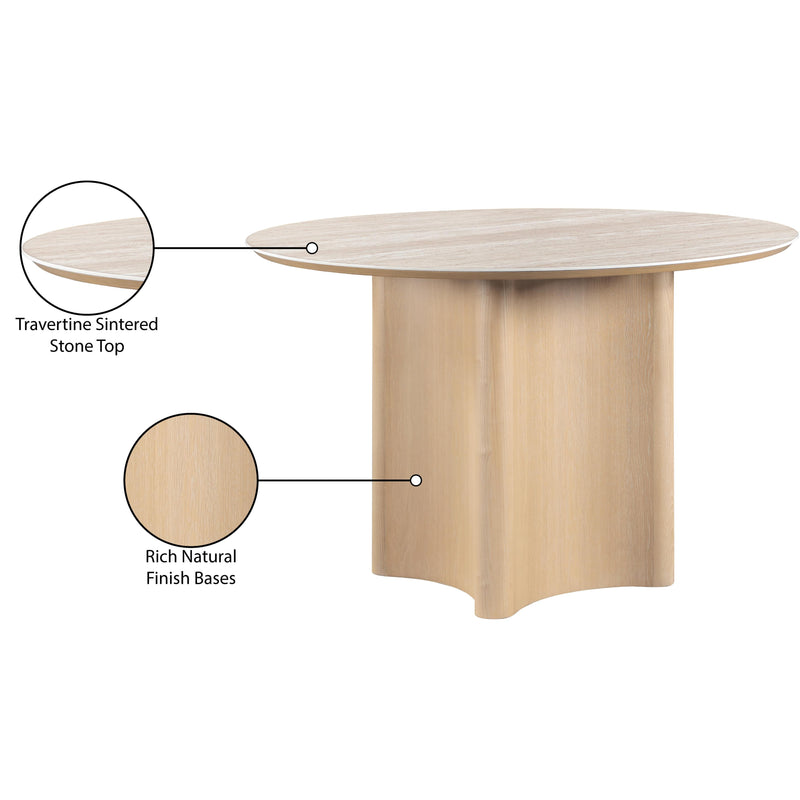 Meridian Corvina Natural Oak Veneer Dining Table IMAGE 7