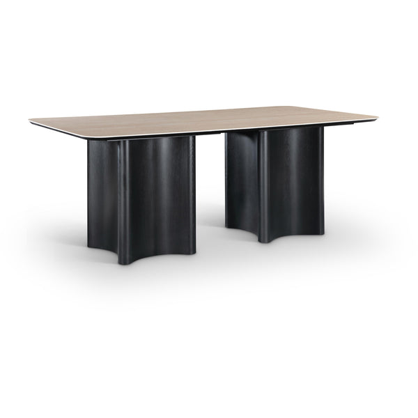 Meridian Corvina Black Oak Veneer Dining Table IMAGE 1