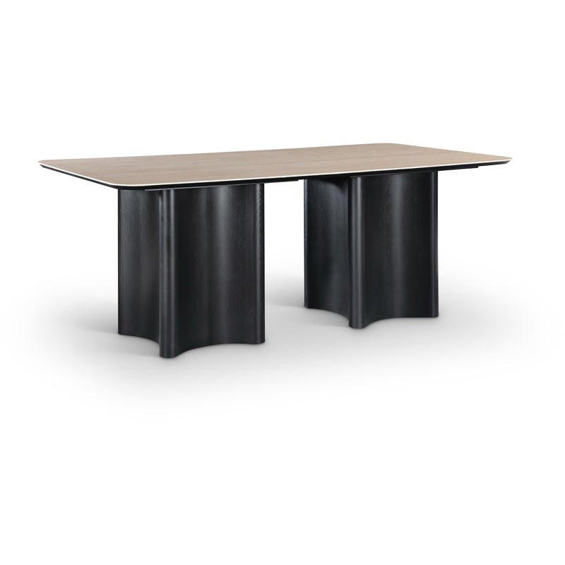 Meridian Corvina Black Oak Veneer Dining Table IMAGE 1